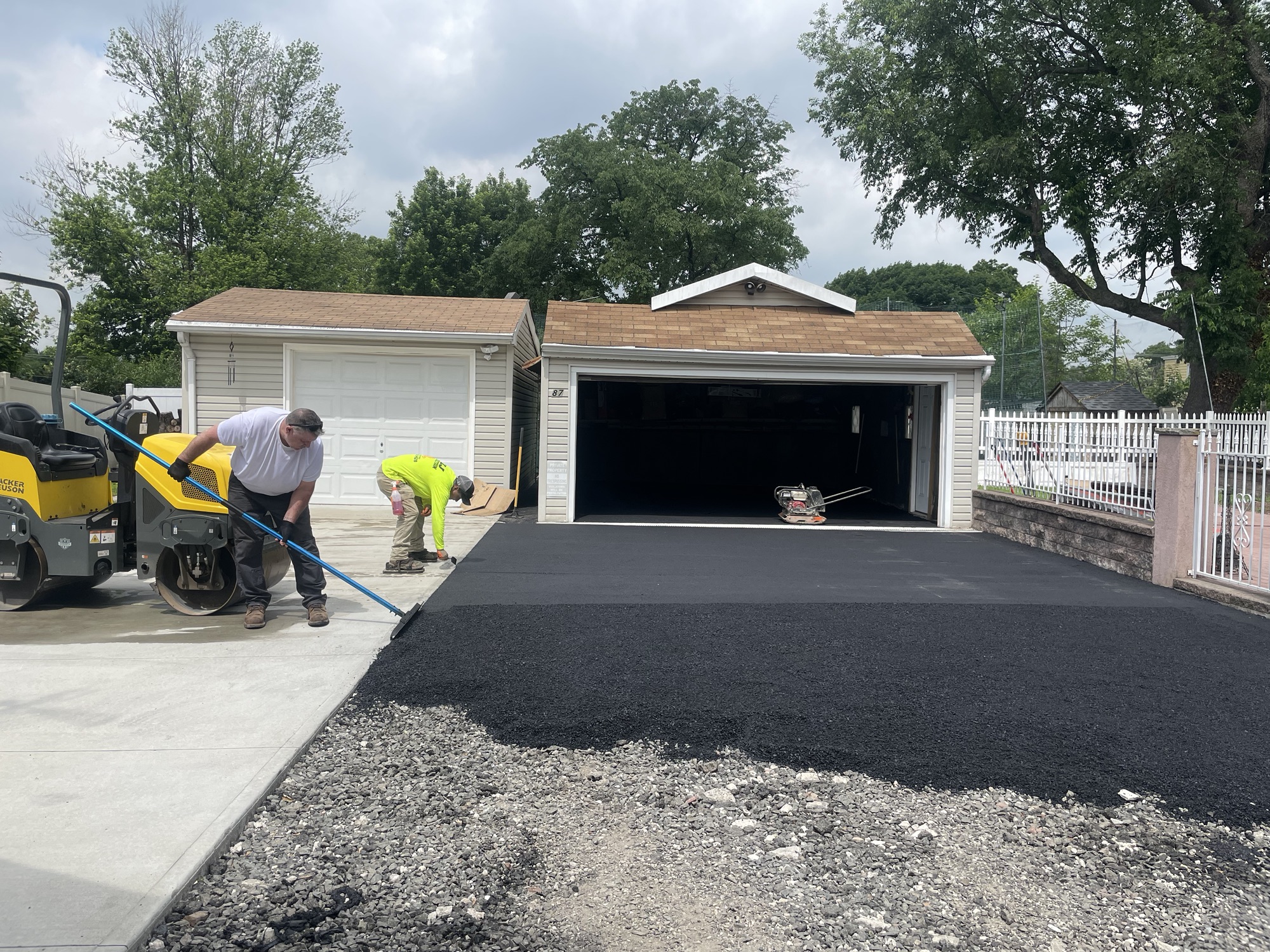 Completed Hardyston Paving asphalt driveway project